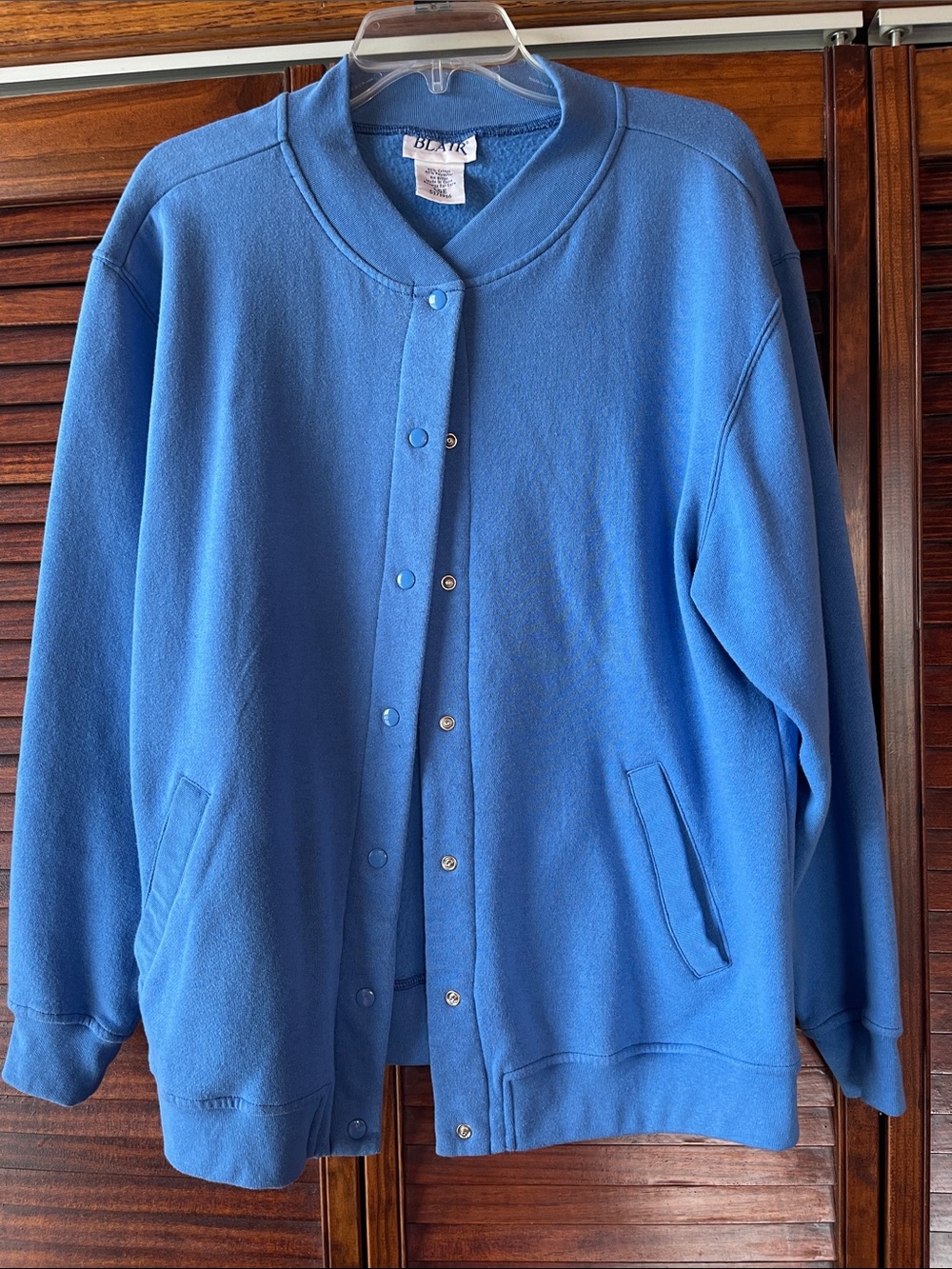 Womens snap front fleece lined fall cover up
